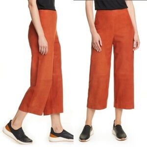 Vince Cropped Wide Leg Suede Pants- 14